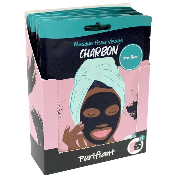 FRENCH TENDANCE - Wholesale Skincare Face Mask - Fabric Face Mask - Charcoal - FRENCH TENDANCE