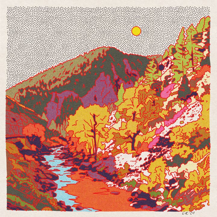 Caroline Clark - Wholesale Art Print - Northern Mountain #4 12"x12" Print