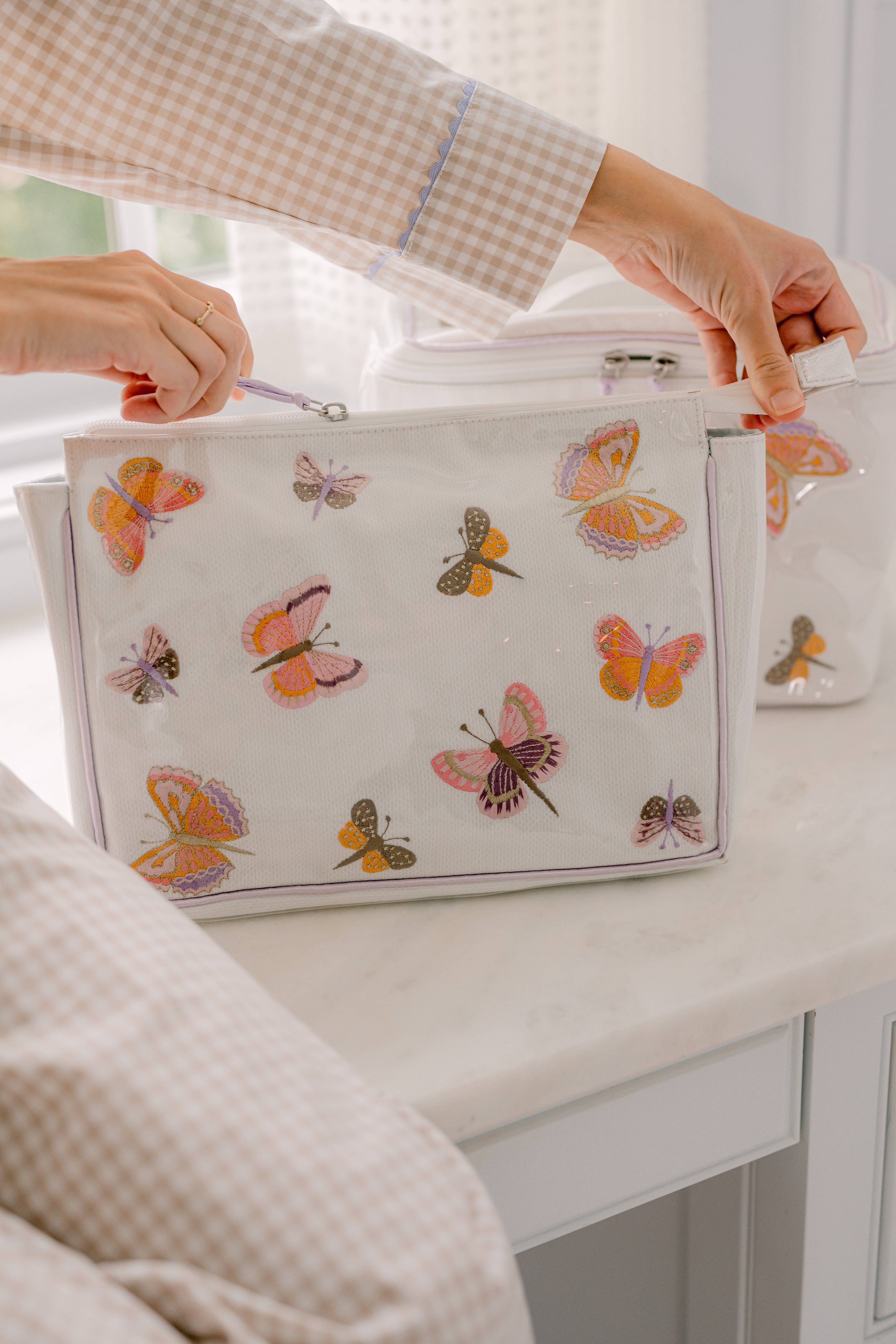Lenora - Wholesale Makeup/Cosmetic Bag - Butterfly Large Make Up Bag2