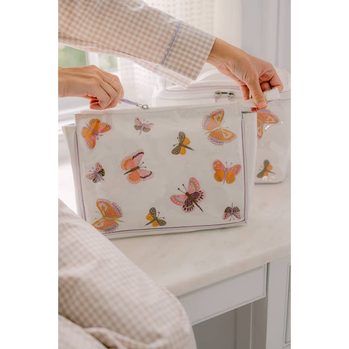 Lenora - Wholesale Makeup/Cosmetic Bag - Butterfly Large Make Up Bag2