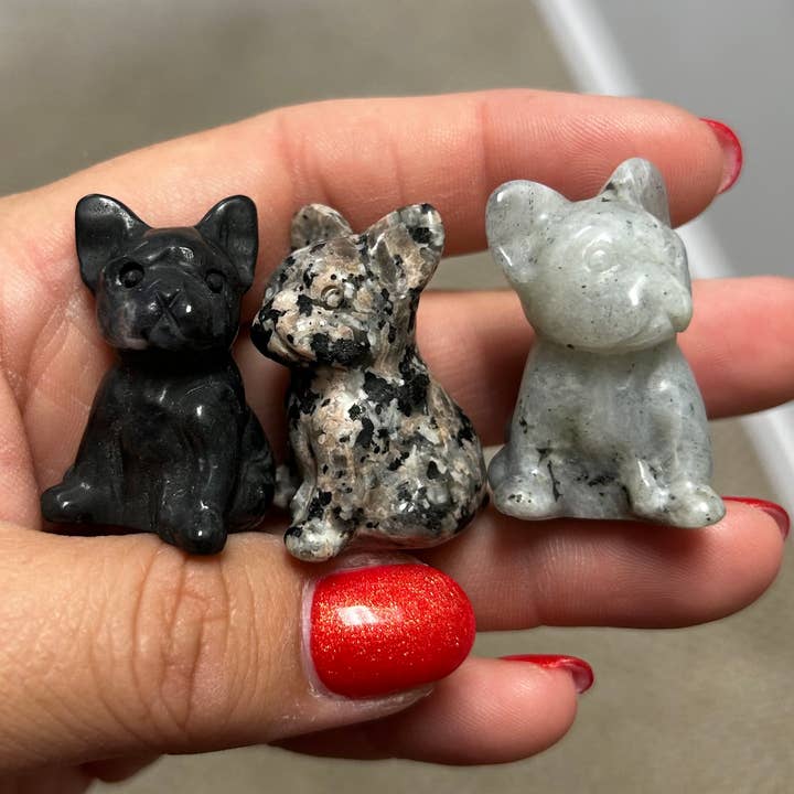 Atomic Alchemy - Wholesale Spiritual Stone/Crystal - French Bulldog Mini Carving Crystal Gemstone