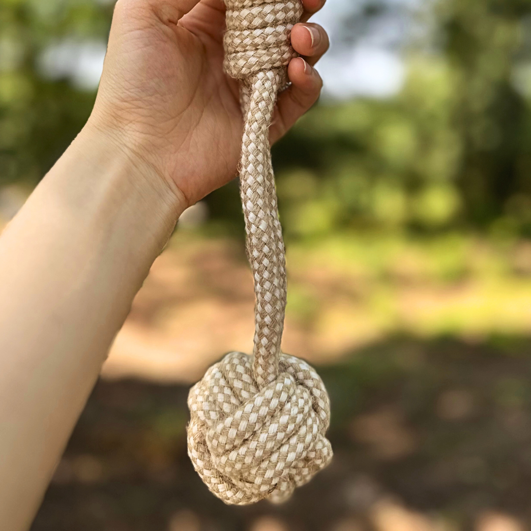 Monli Handcrafted Pet Toys - Wholesale Pet Rope Toy - Dog - Forest Knot Hemp Rope Tug Toy with Handle | Handcraft1