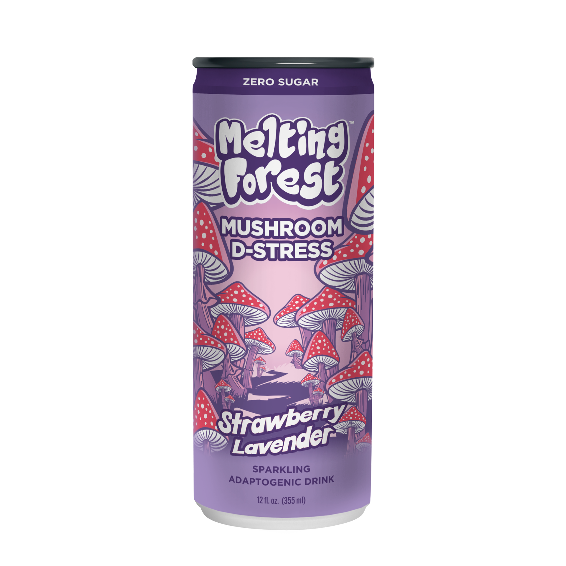 Melting Forest - Vente Eau gazeuse - Boisson aux champignons | Soulagement du stress | Fraise et lavande11