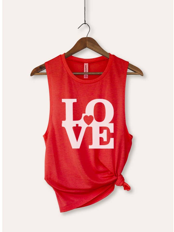 LOVE Herzen Grafik Damen Bella Canvas Jersey Tanktop für den Großhandel von PINK NABI
