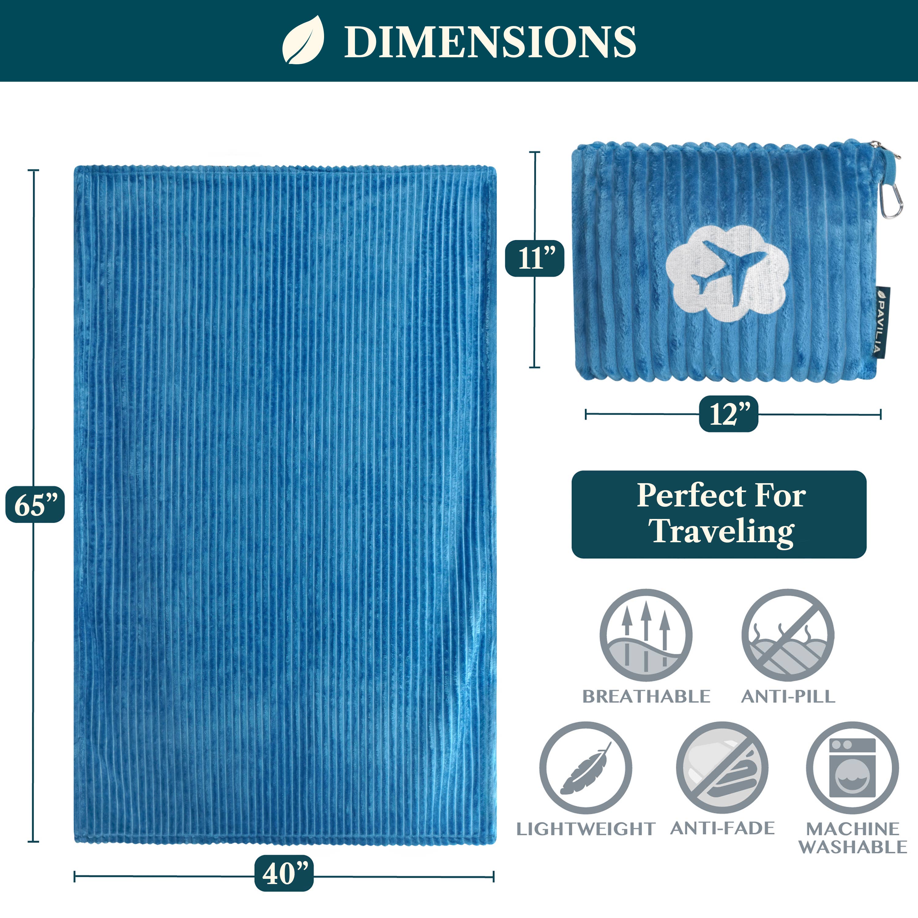 Pavilia - Wholesale Travel Blanket - Airplane Fleece Travel Blanket Pillow21