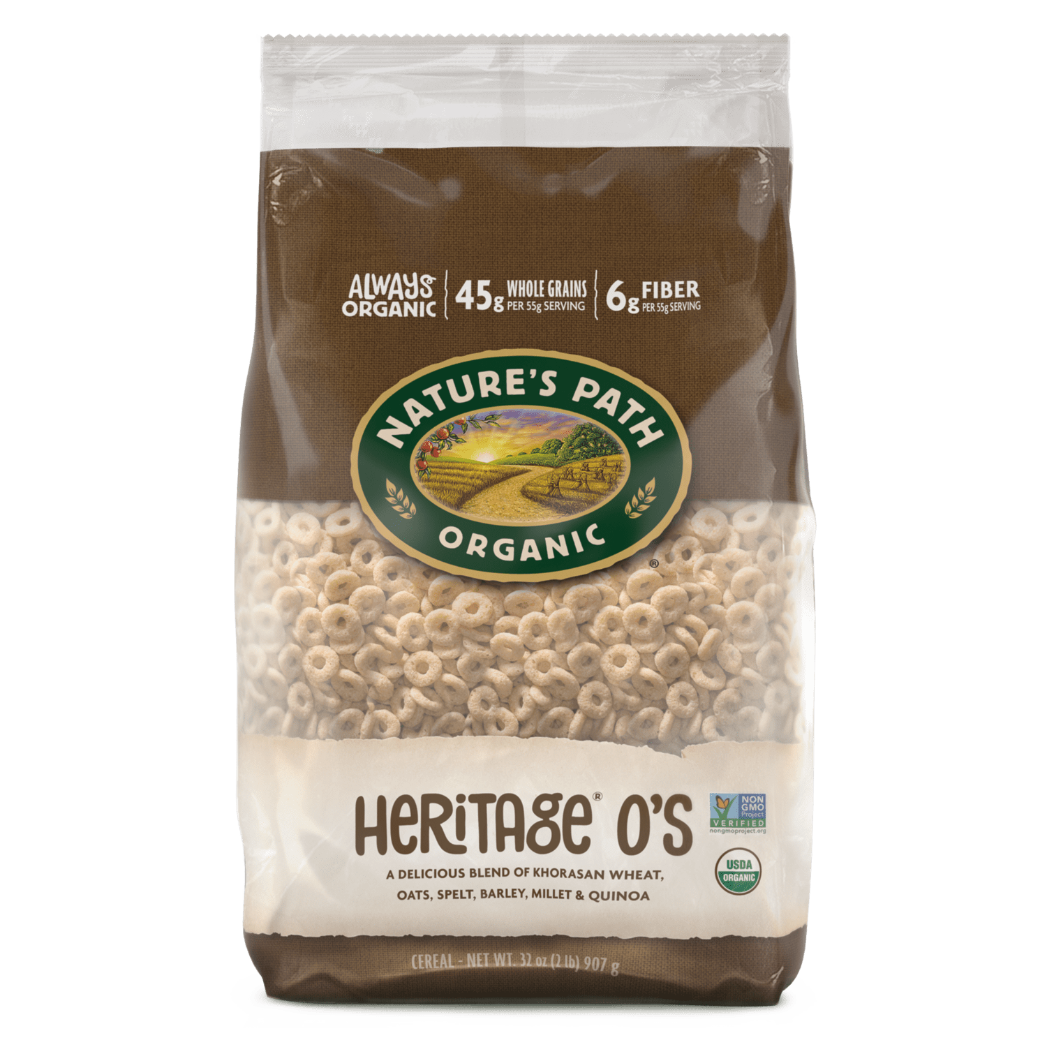 Nature's Path - Wholesale Breakfast Cereal - Heritage O'S Cereal, 32 oz Earth Friendly Bag (Case of 6)0