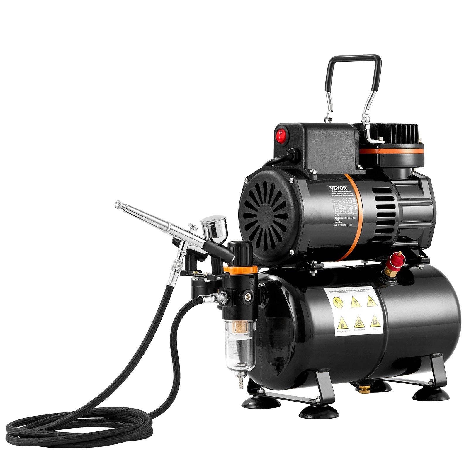 Hard Rock Health Stores - Wholesale Craft Tool - Airbrush Kit, Dual Fan Air Tank Compressor System Kit8