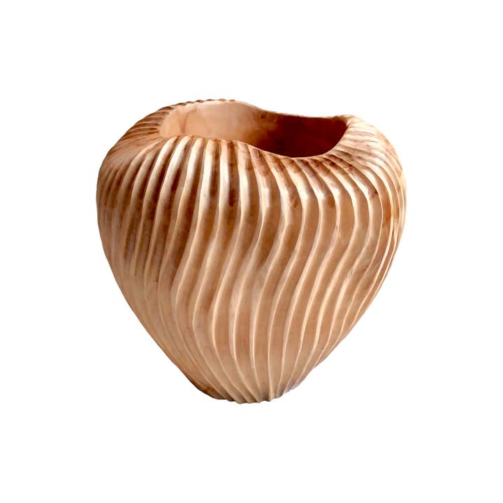 Vase en racine de teck en spirale de 11 pouces pour la vente par The Artisan and Company