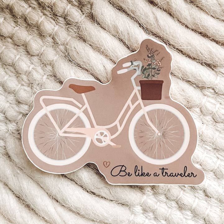 Be Like A Traveler Bike Sticker for wholesale by Maryams Corner
