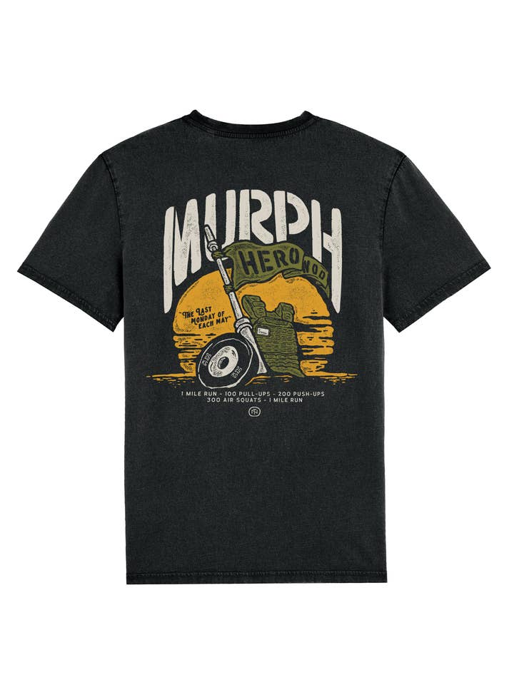 Murph Day - Hero Wod T-Shirt Ed.2023 - Washed Black for wholesale by Thundernoise