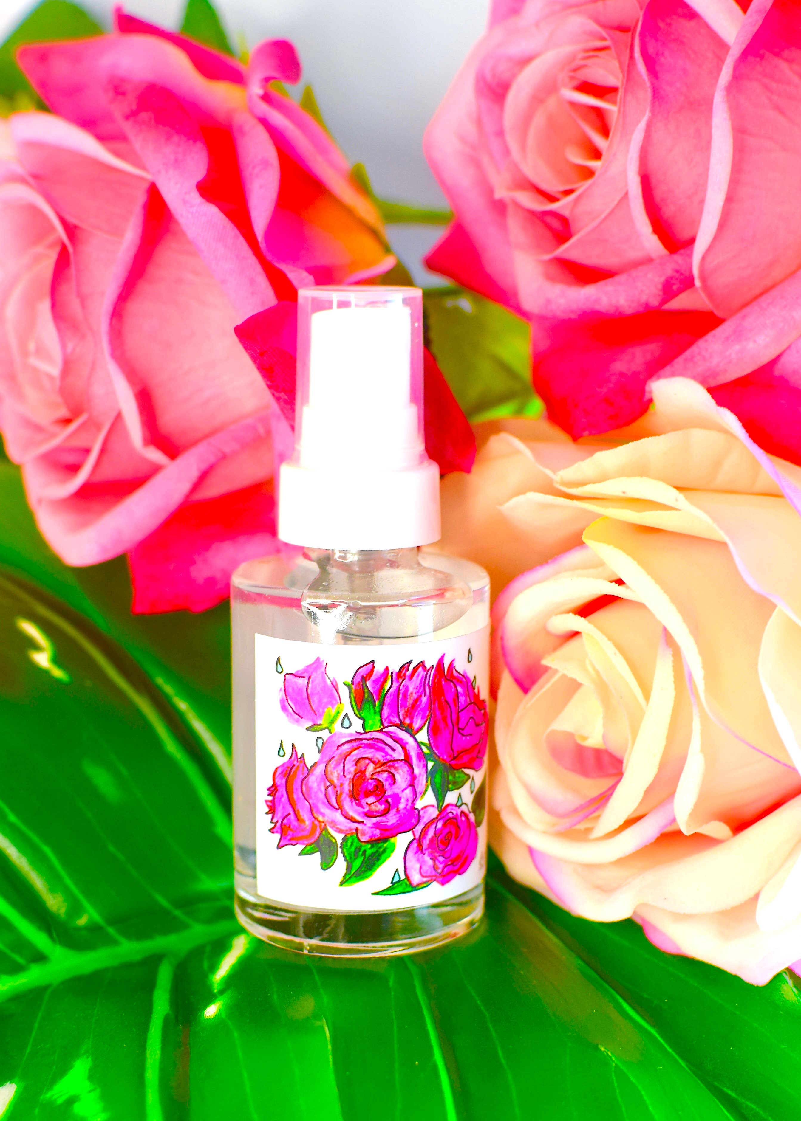 Plant Makeup - Vente Brume/eau visage et corps - Brume pour le visage et les cheveux Rose Dew1