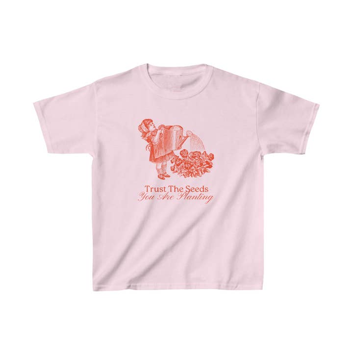 Sunday Violets - Wholesale Screen Printed T-Shirt - Women's - Trust the Seeds Baby Tee1