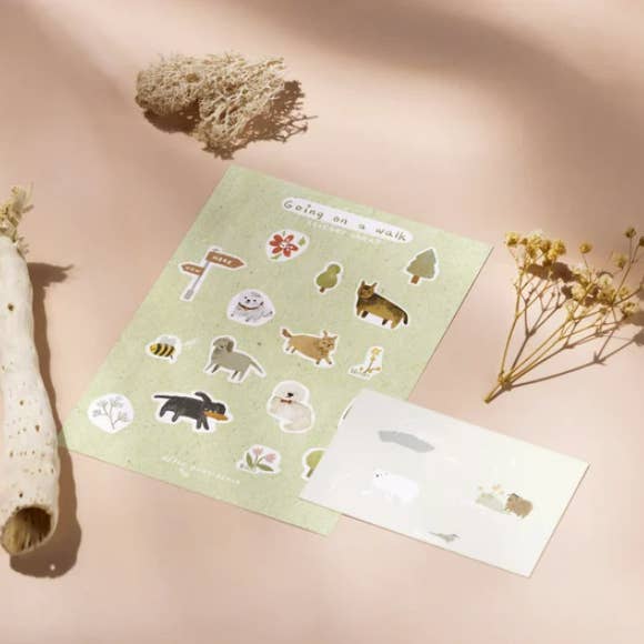 Set di fogli adesivi Going for a Walk/At the Bakery per la vendita all'ingrosso da parte di After Providence