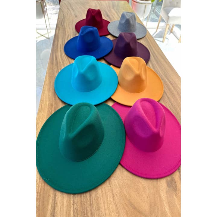 Queens INC - Wholesale Fedora - Women's - Vegan Felt Women's Panama Hat 27 Colors!