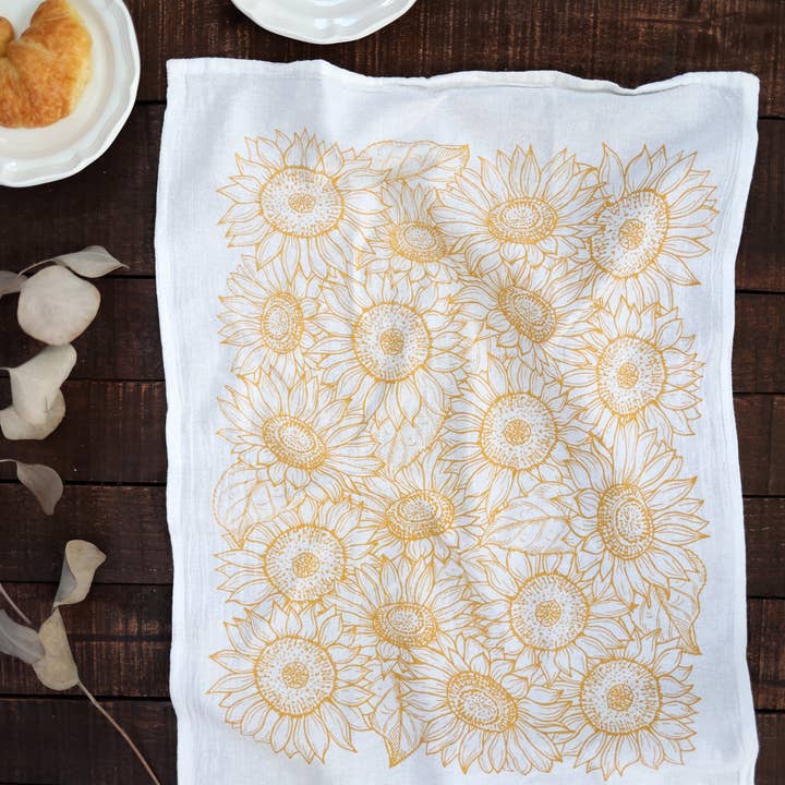 Highland Ridge | Handmade Home Decor - Wholesale Tea towel - Sunflower Tea Towel10