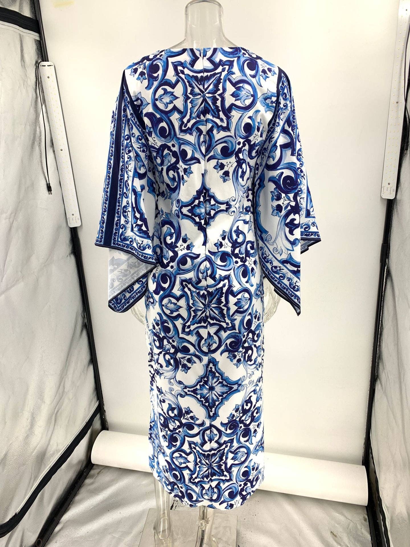 Featured Chinoiserie Chic 2025 EuropeanStyle Maxi Dress for wholesale on Faire6