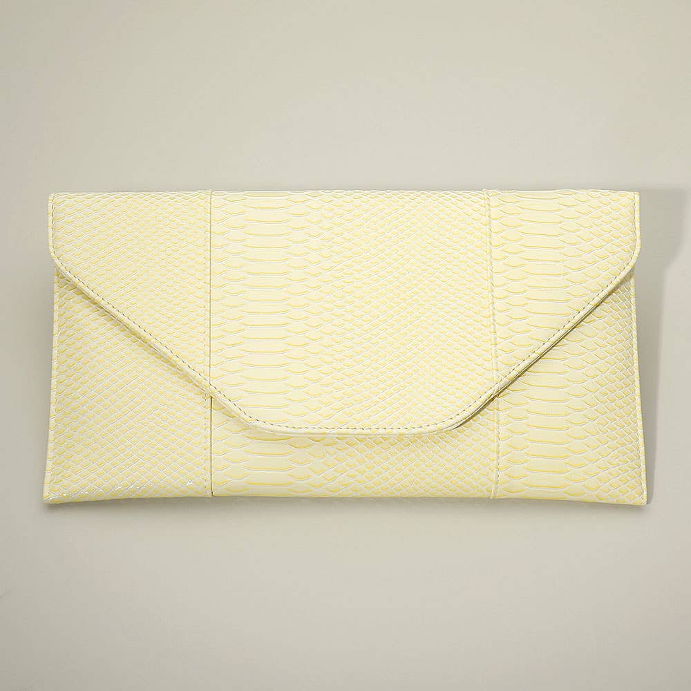 Sensibling Corp. - Wholesale Clutch Bag - Women's - Snake Skin Patterned Envelope Clutch / Shoulder Bag8