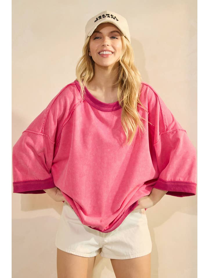 Sewn and Seen - Wholesale Top - Maternity - Mineral-Washed Oversized French Terry Top10