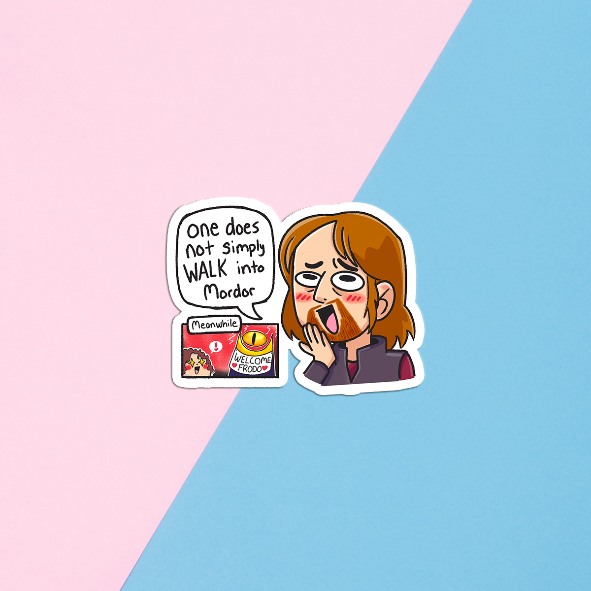 Lemon Whiskers - Wholesale Sticker - One Does Not Simply | Waterproof LOTR Mordor Fan Sticker0