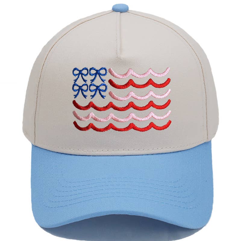 MKS America - Wholesale Baseball Cap - Women's - Bow wave trucker hat ribbon cap11
