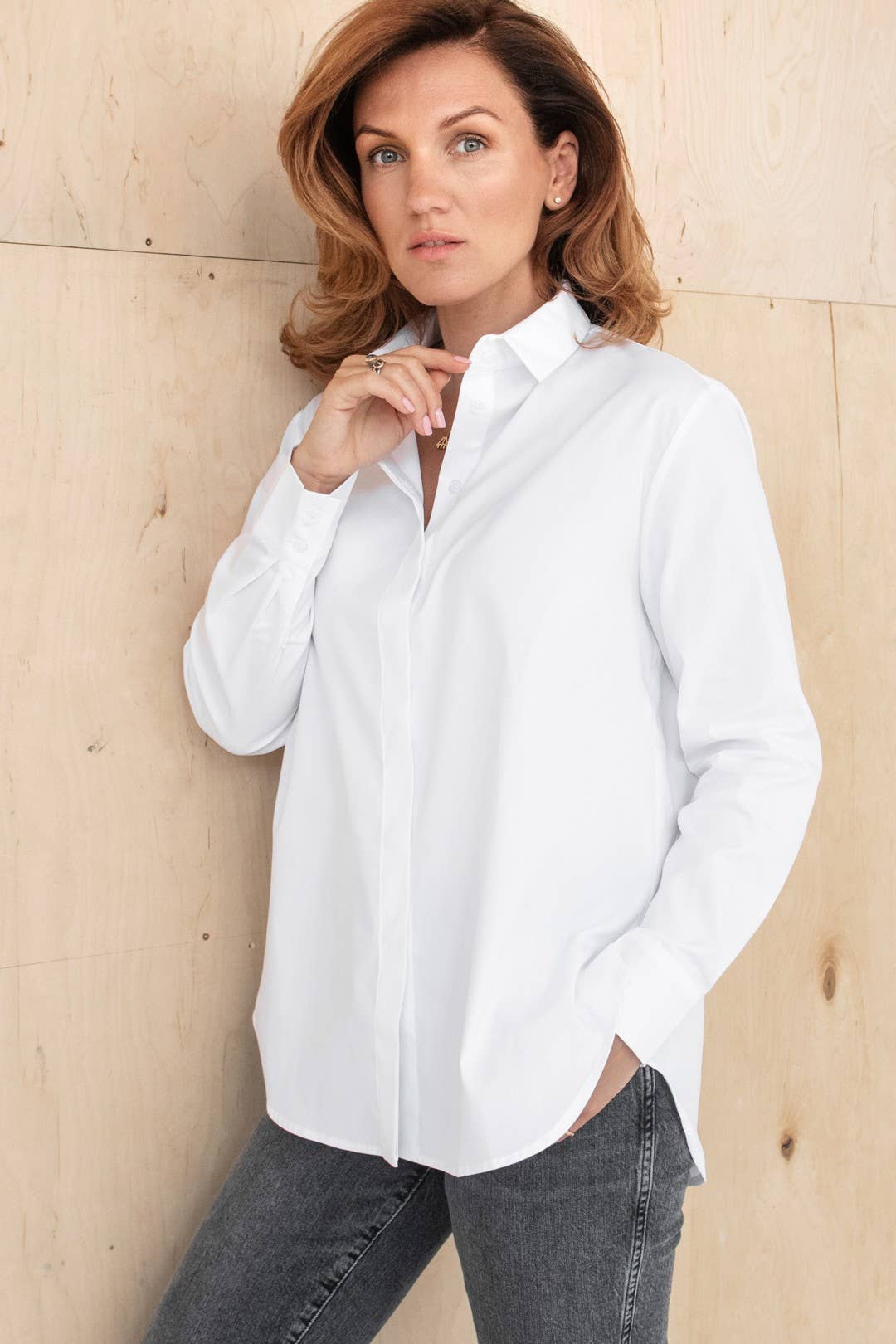 CAPSULE by Agnė Gilytė - Vente Chemise à col boutonné – femme - Chemise « FLORENCE » en coton de haute qualité7