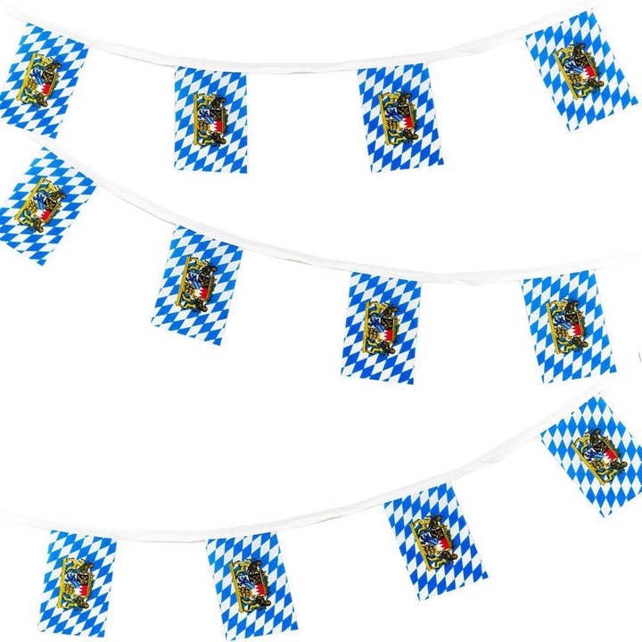 European Heritage Gifts – wholesale Party sign/banner – 16 Foot Bavarian Polyester Flag Oktoberfest Pennant Banner