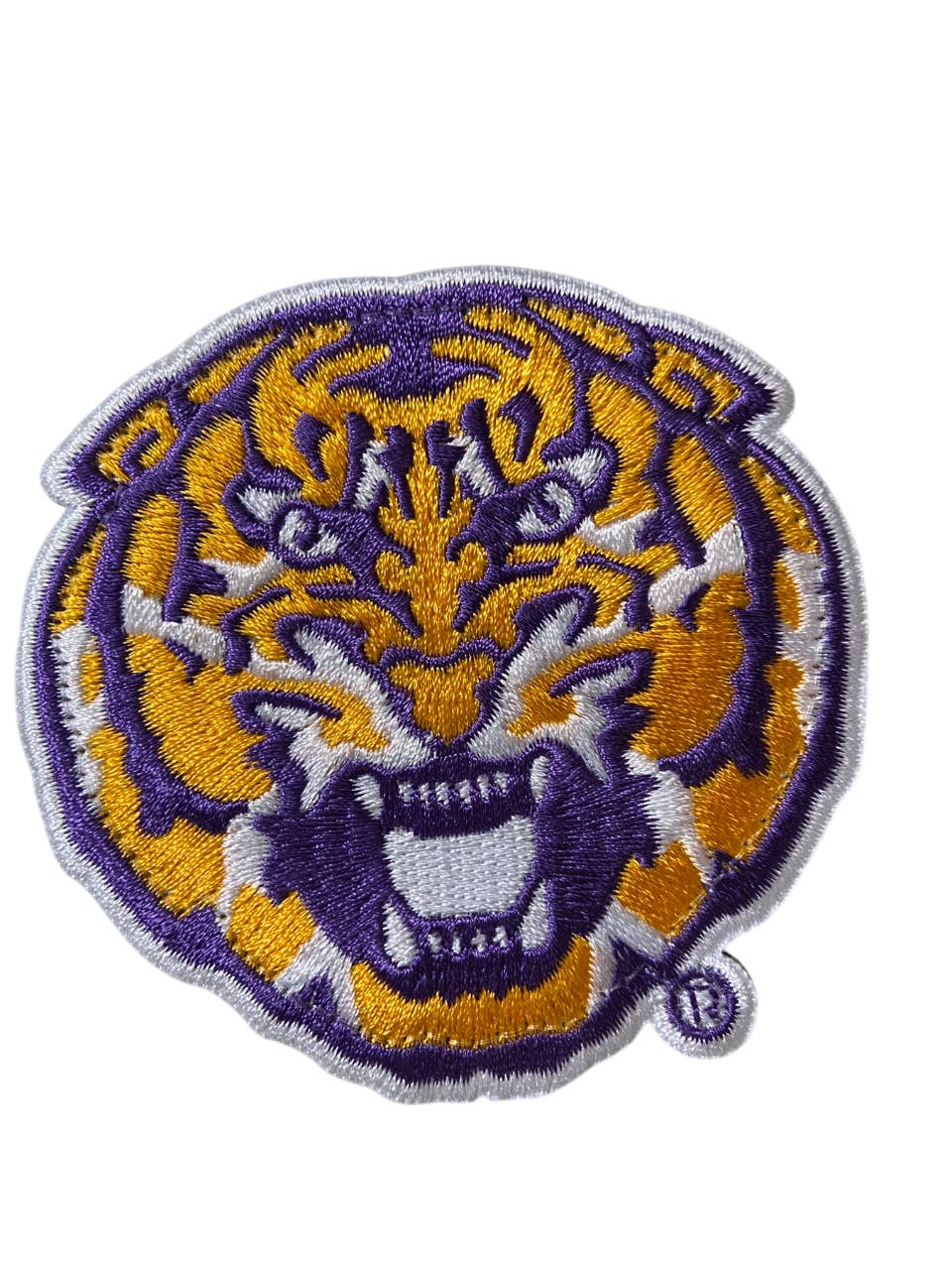 HEDi - Wholesale Patch - LSU Tiger 2. 875” Round Hook Patch (Not an Iron-on Patch)