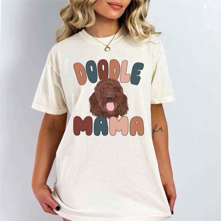 Brown Doodle Mama Doodle for wholesale by MidWest Tees