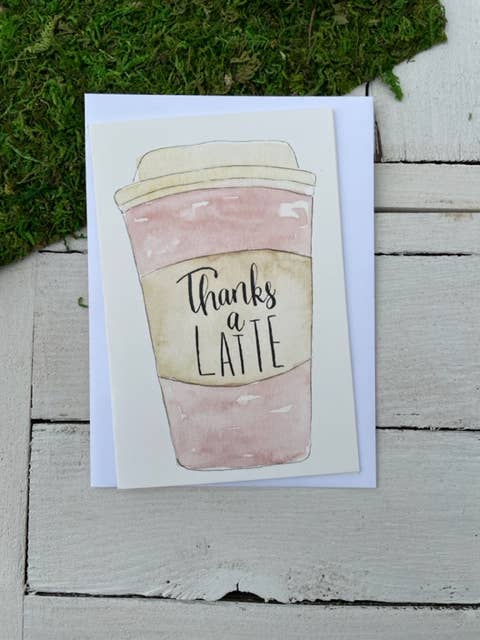 Thanks A Latte Card for wholesale by Krafty Inc