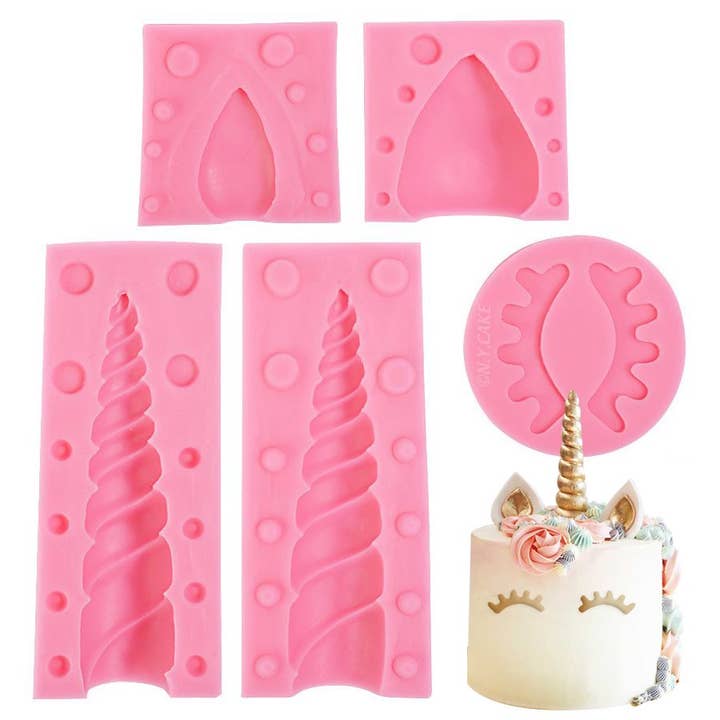 NY Cake - Wholesale Craft Tool - 3D Unicorn Horn, Ear & Eye Mold