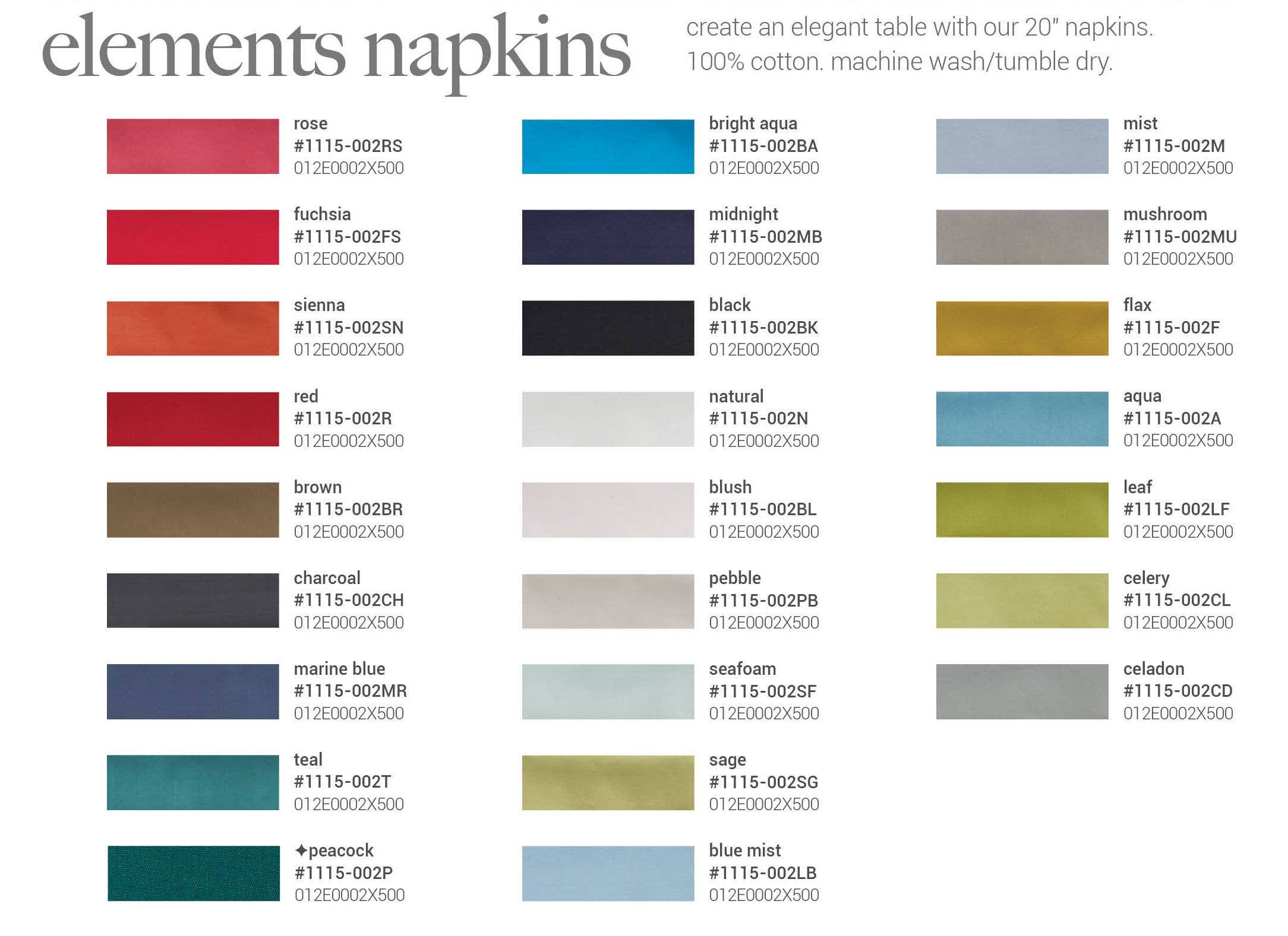 Split P - Wholesale Dinner & Cloth Napkin - Elements Napkin - Red2