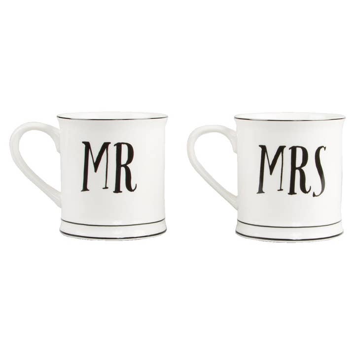 Mr & Mrs Mug Assorted for wholesale by Sass and Belle