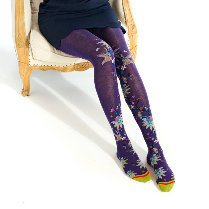 FIL DE JOUR - Wholesale Tights - Women's - Passionflower Cotton Tights1