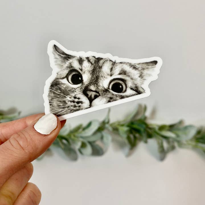 Big Moods - Wholesale Sticker - Peeking Cat Stickers
