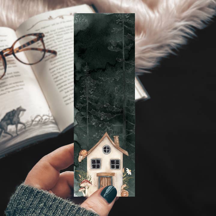 Mushroom Cottage with Snails Bookmark for wholesale by Mirkwood Scribes
