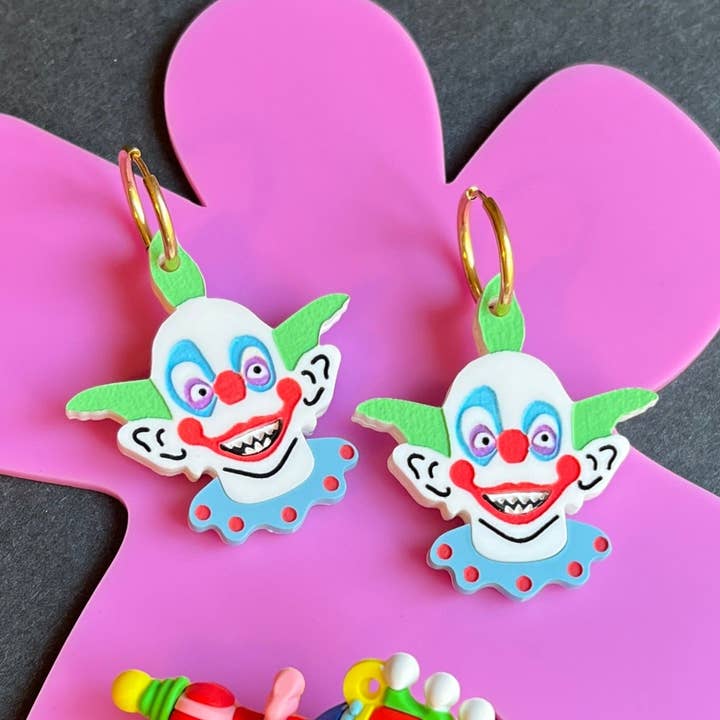 Shorty klown earrings (handmade) for wholesale by Future Frenzy