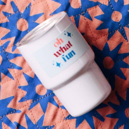 Oh What Fun Mini Tumbler for wholesale by Effing Candle Co.