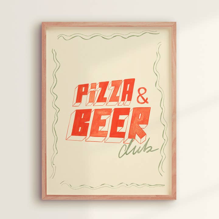 ”PIZZA & BEER club” konsttryck för wholesale av French Pair