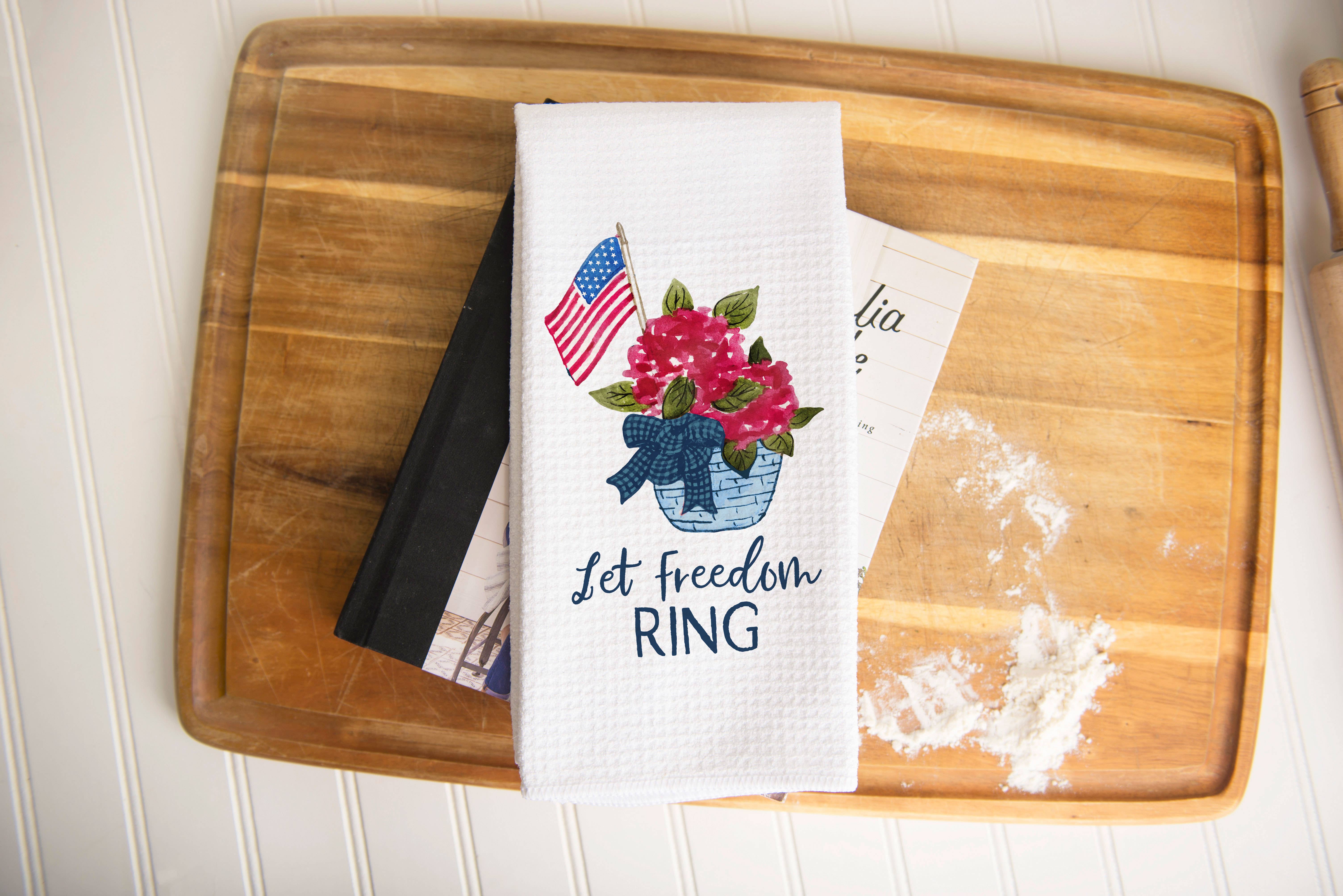 Canary Road - Wholesale Tea Towel - 4th of July Patriotic Red White Blue Kitchen Towel Decor1