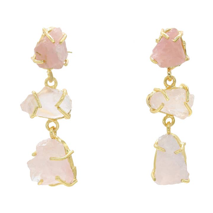 Gisela Rosa Kvartsörhängen för wholesale av ACUS