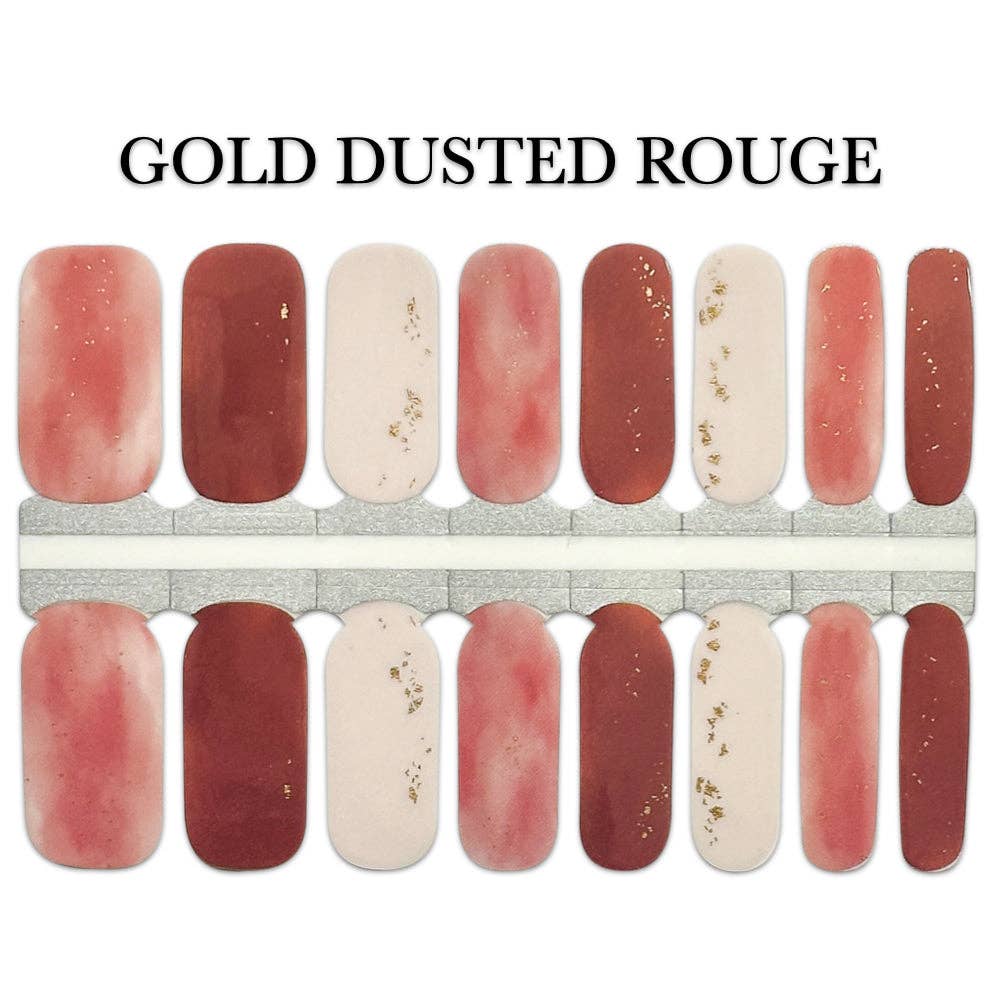 Salted Avenue - Wholesale Nail Art/Decal - Nail Wrap - Gold Dusted Rouge0