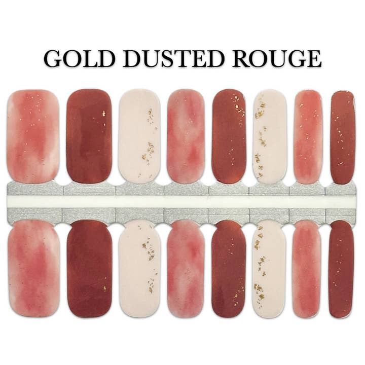 Salted Avenue - Wholesale Nail Art/Decal - Nail Wrap - Gold Dusted Rouge