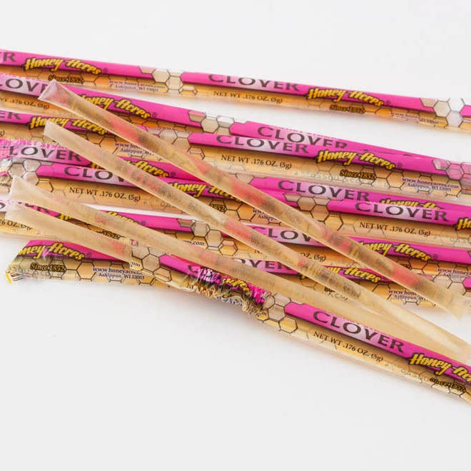 Honey Straws - 2,000ct Bulk Boxes - Honey Acres' Wrapper (Ch for wholesale by Honey Acres Inc.