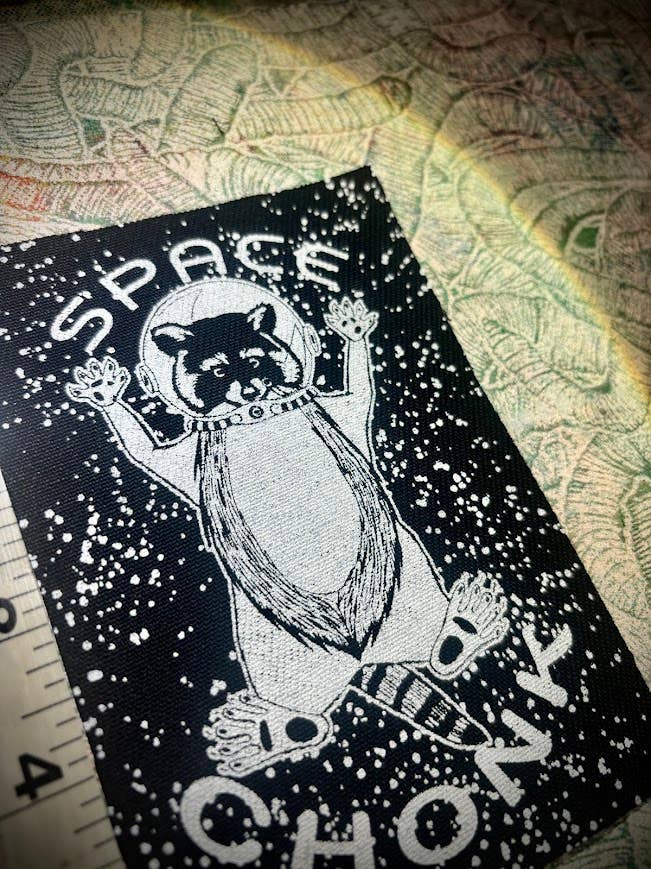 Three Raccoons - Wholesale Patch - Space Chonk, Raccoon space traveler patch.4