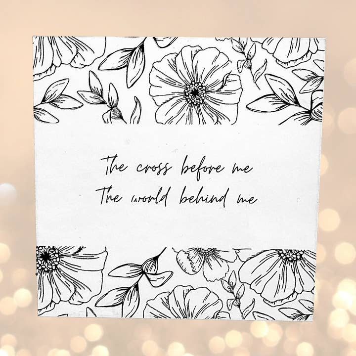 Adesivo La croce davanti a me, il mondo dietro di me per la vendita all'ingrosso da parte di The Cornflower
