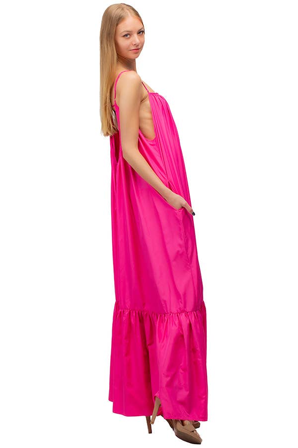 TOV - Vente Robe – femme - [OP4178] Robe à bretelles spaghetti avec dos bas1