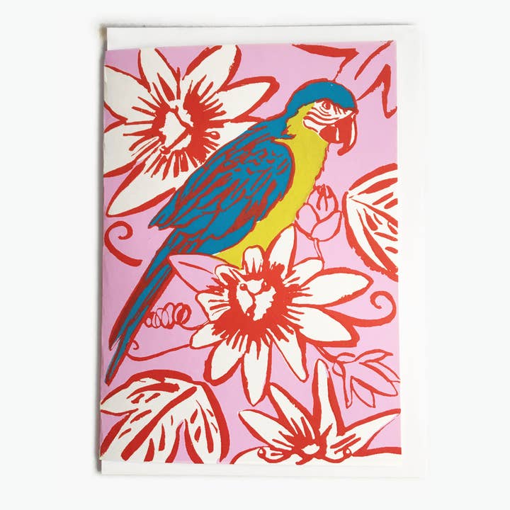 Cartão em branco de serigrafia de maracujá papagaio por atacado de Kathie Studio