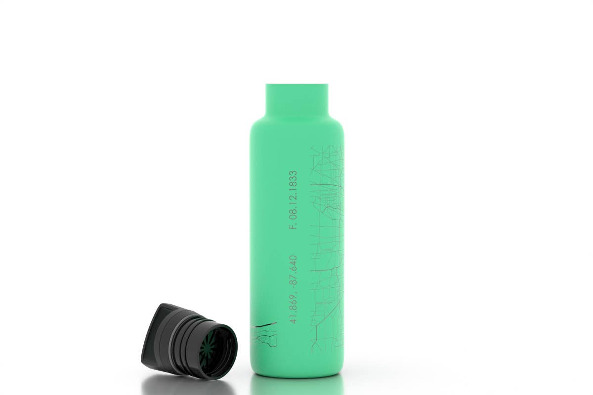 Well Told - Wholesale Water Bottle - Chicago, IL City Map - 21 oz Insulated Water Bottle14