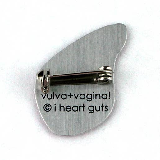 I Heart Guts | Organ Plushies Wholesale - Wholesale Lapel Pin/Button - Vagina + Vulva Lapel Pin - Hooray for the Vajayjay!4