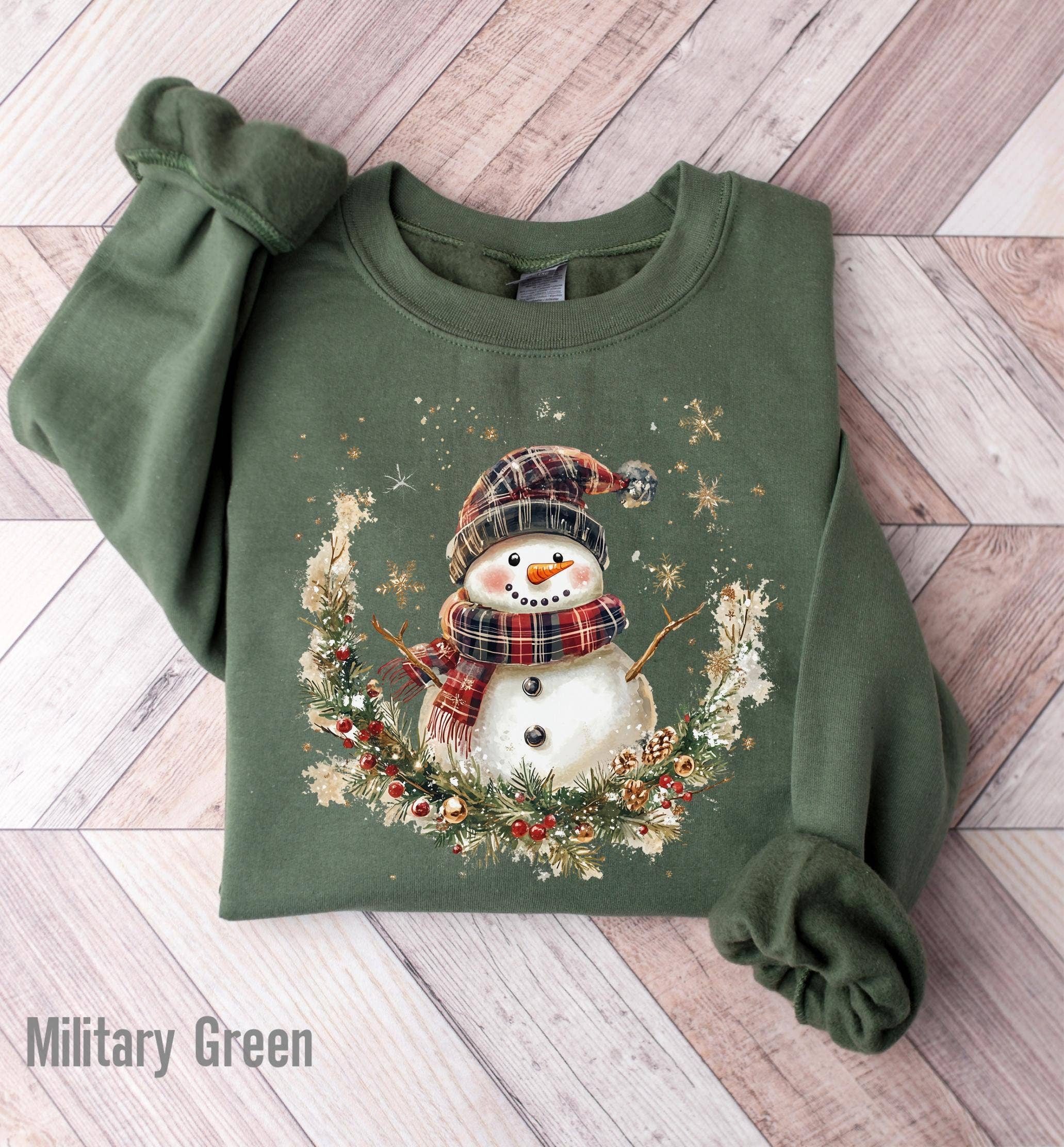 NVC Ecommerce LLC - Wholesale T-Shirt (Graphic) - Women's - Christmas Snowman Sweatshirt, Cute Snowman Shirt
